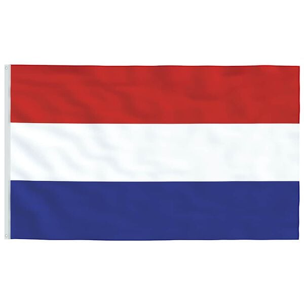 vidaXL Vlag met vlaggenmast Nederland 6,08 m aluminium