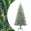 vidaXL Kunstmatige Kerstboom Sneeuw Gevlochten met LED Licht 210 cm