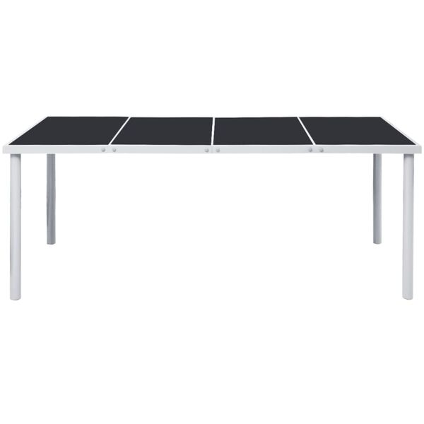 vidaXL Tuintafel 190x90x74 cm staal zwart
