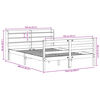 vidaXL Bedframe zonder matras massief grenenhout wasbruin 120x190 cm