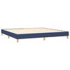 vidaXL Boxspring met matras stof blauw 200x200 cm