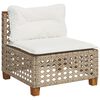 vidaXL 7-delige Loungeset met kussens poly rattan beige