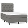 vidaXL Boxspring met matras stof donkergrijs 120x190 cm