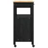 vidaXL Keuken Trolley Effen Zwart 88,5 x 40 x 48 cm
