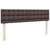 vidaXL Ottoman bed met matrassen 200x200cm stof donkerbruin