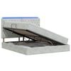vidaXL LED Opslagbed met Matras Lichtgrijs 160 x 200 cm Fluweel