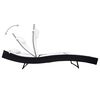 vidaXL Ligbed poly rattan zwart