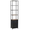 vidaXL Boekenkast 40,5x32,5x180 cm massief vurenhout en staal