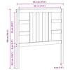 vidaXL Hoofdbord 96x4x100 cm massief grenenhout wit