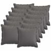vidaXL Kussensloop 12 st HOUTEN Lichtgrijs 40 x 40 cm Faux Linnen