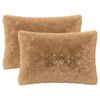 vidaXL Kussen met kussen HEERLEN 2 st Taupe PV Fleece