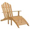 vidaXL Stoel Adirondack met voetensteun massief teakhout