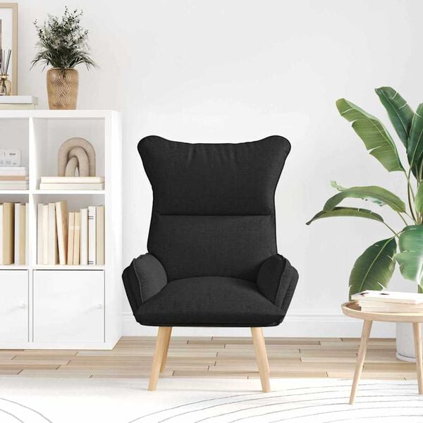 vidaXL Fauteuil Zwart 69 x 74 x 93 cm Stof