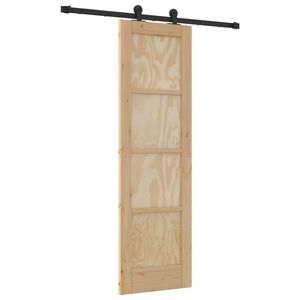 vidaXL Schuifdeur ORKDAL 61 x 198,5 cm Massief grenenhout Naturel