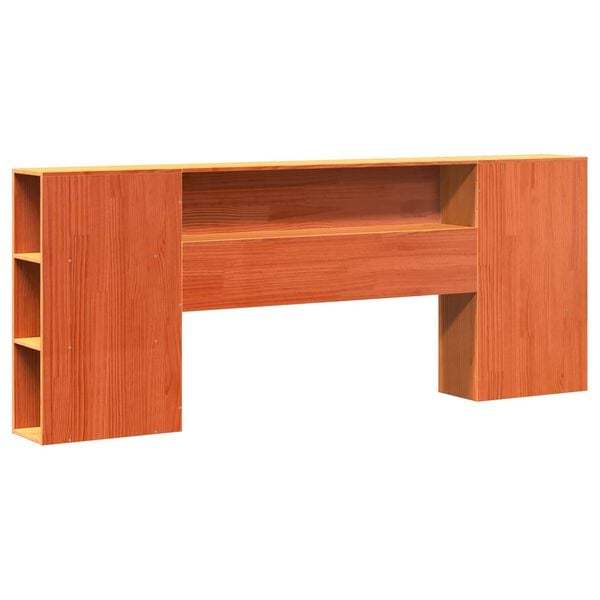 vidaXL Boekenkast Bedframe Wasbruin 180 x 200 cm Massief Vurenhout