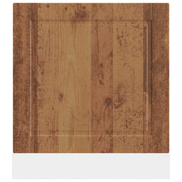 vidaXL Vaatwaspaneel Porto 60x1,5x57 cm bewerkt hout oud houtkleurig