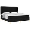 vidaXL Boxspringbed met Matras Donkergrijs 90x190 cm Zwart Stof