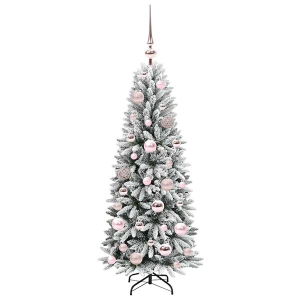 vidaXL Kunstkerstboom Wit 120 cm PVC en Plastic en Staal en PE