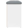 vidaXL Schoenenbank Wit 102x32x50 cm Bewerkt Hout