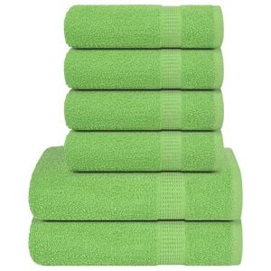 vidaXL 6-delige Handdoekenset FROGN 360 g/m&sup2; appelgroen