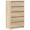 vidaXL Ladekast 60x36x103 cm bewerkt hout sonoma eikenkleurig