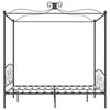 vidaXL Hemelbedframe metaal grijs 160x200 cm