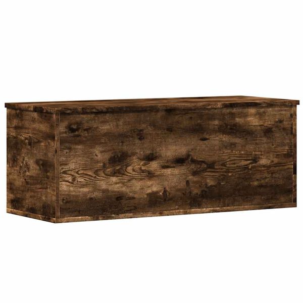 vidaXL Opbergbox 90x35x35 cm bewerkt hout gerookt eikenkleurig