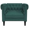 vidaXL Fauteuil Chesterfield-stijl stof donkergroen