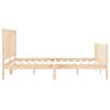 vidaXL Bedframe met hoofdbord massief hout
