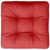 vidaXL Palletkussen 50x50x12 cm stof rood
