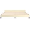 vidaXL Bedframe met hoofdbord kunstleer cr&egrave;mekleurig 200x200 cm