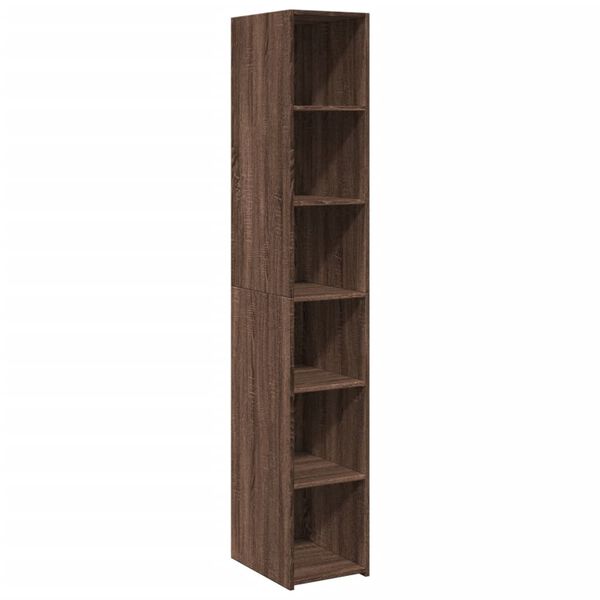 vidaXL Hoge kast 30x41x185 cm bewerkt hout bruin eikenkleurig