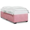 vidaXL Bedframe fluweel roze 90x200 cm