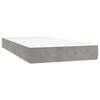 vidaXL Pocketveringmatras medium 100x210x20 cm fluweel lichtgrijs