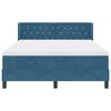 vidaXL Boxspringbed met matras Donkerblauw 200 x 140 cm Polyester