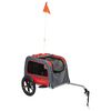 Animal Boulevard Huisdierenfietskar M 130x63x78 cm rood en grijs