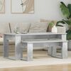 vidaXL Koffietafel Set 2 pcs Beton Grijs Bewerkt hout