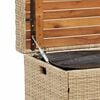 vidaXL Opbergbankje 100x50x52 cm poly rattan acaciahout gemengd beige