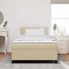 vidaXL Boxspringbed Lichtgrijs en wit. 120 x 200 cm Katoen Stof
