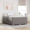 vidaXL Bedframe met matras Taupe 140 x 200 cm Stof