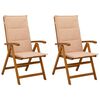 vidaXL Recliner Tuinstoelen 2 st Naturel Massief Acaciahout