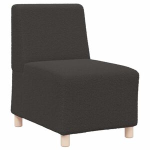 vidaXL Modulaire bank zonder armleuningen donkergrijs 55 cm gekrulde wolachtige stof