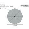 Madison Parasol Lanzarote rond 250 cm aquablauw