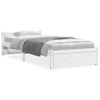 vidaXL Bedframe massief hout wit 90x200 cm