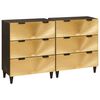 vidaXL Dressoir set 2 st 120 x 33 x 75 cm Massief Mango Hout