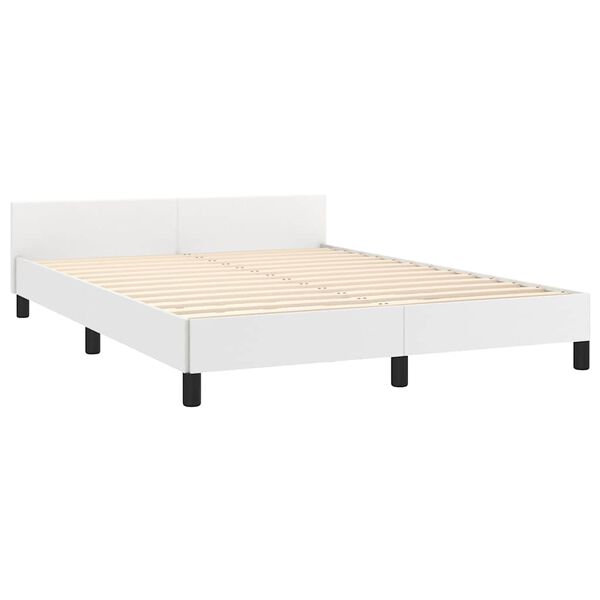 vidaXL Bedframe met hoofdeinde zonder matras 140x200 cm wit