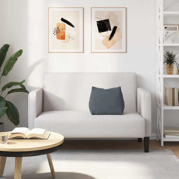 vidaXL Rugkussen Donkergrijs 45 x 20 x 35 cm Cordstof