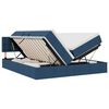 vidaXL LED Opslagbed met Matras Blauw 200 x 200 cm Stof