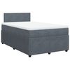 vidaXL Boxspring met matras fluweel donkergrijs 120x190 cm