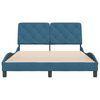 vidaXL Bedframe zonder matras fluweel blauw 140x190 cm